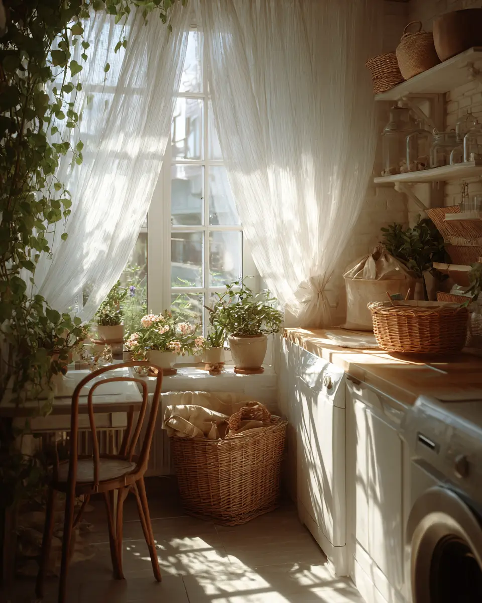 Airy Boho Laundry Room Decor Ideas