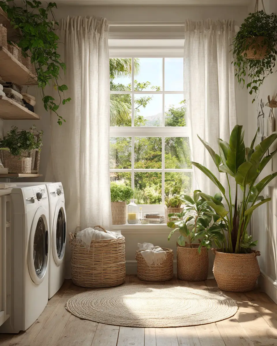 Airy Boho Laundry Room Decor Ideas