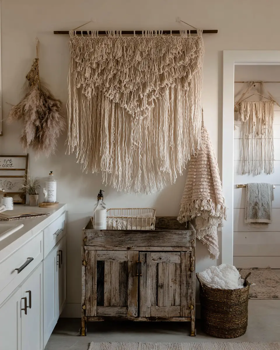 Airy Boho Laundry Room Decor Ideas