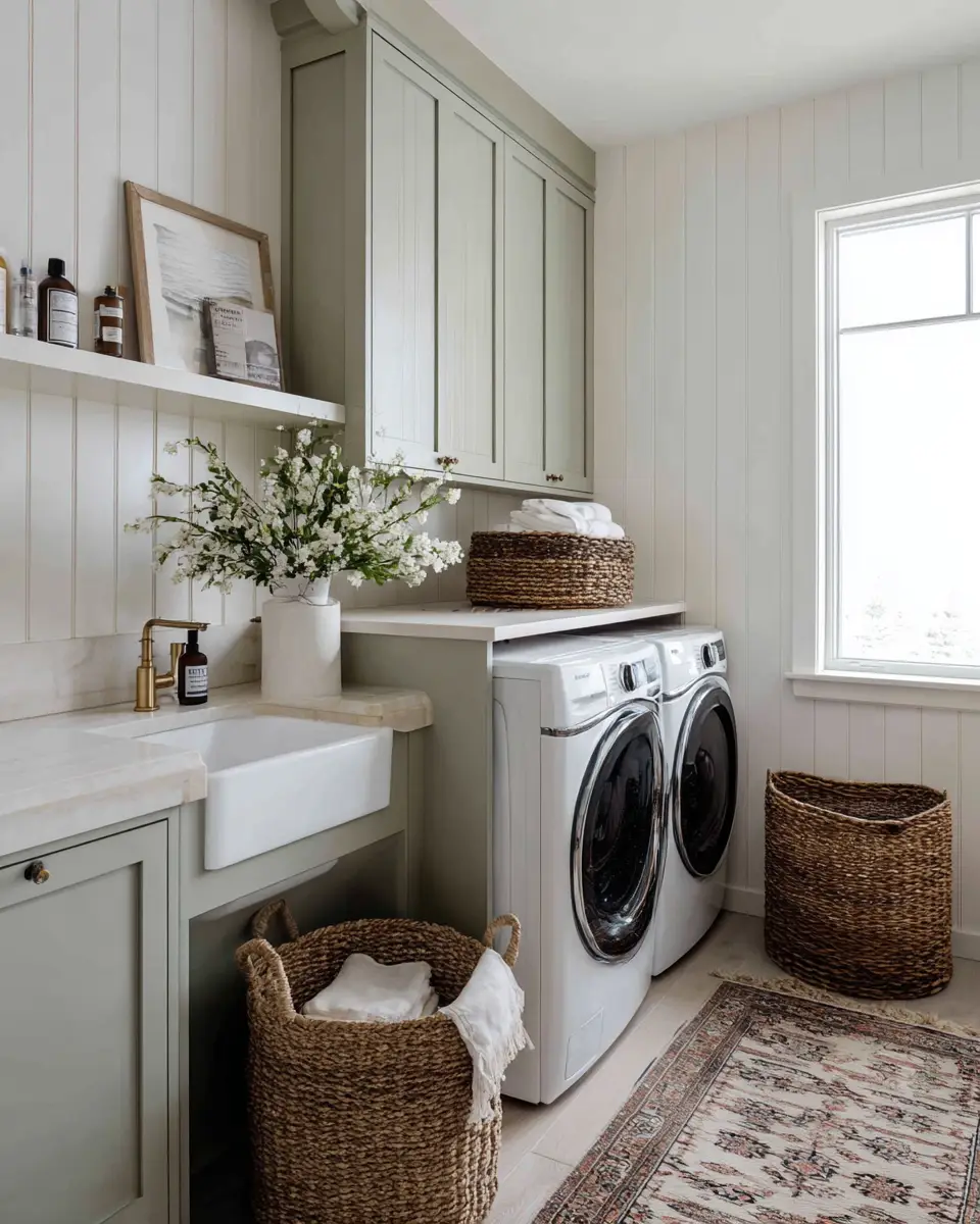 Airy Boho Laundry Room Decor Ideas