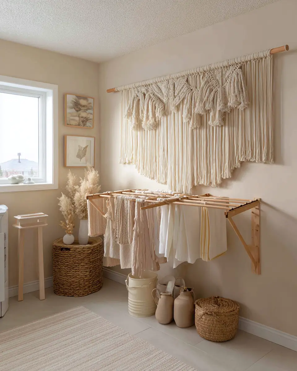 Airy Boho Laundry Room Decor Ideas