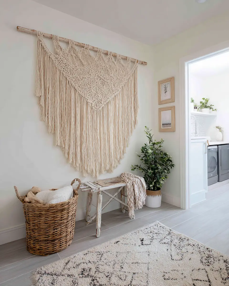 Airy Boho Laundry Room Decor Ideas