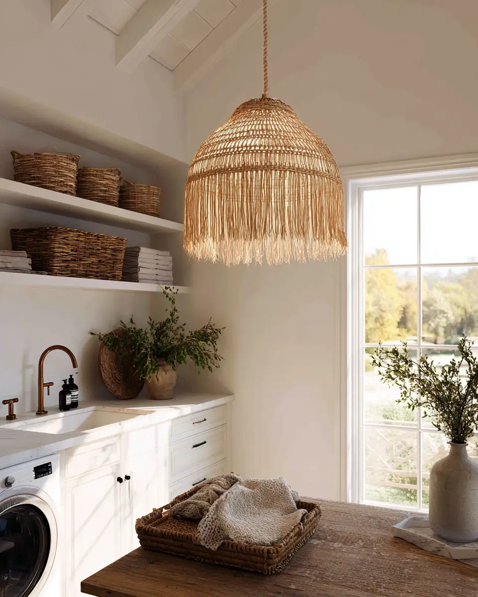 Airy Boho Laundry Room Decor Ideas