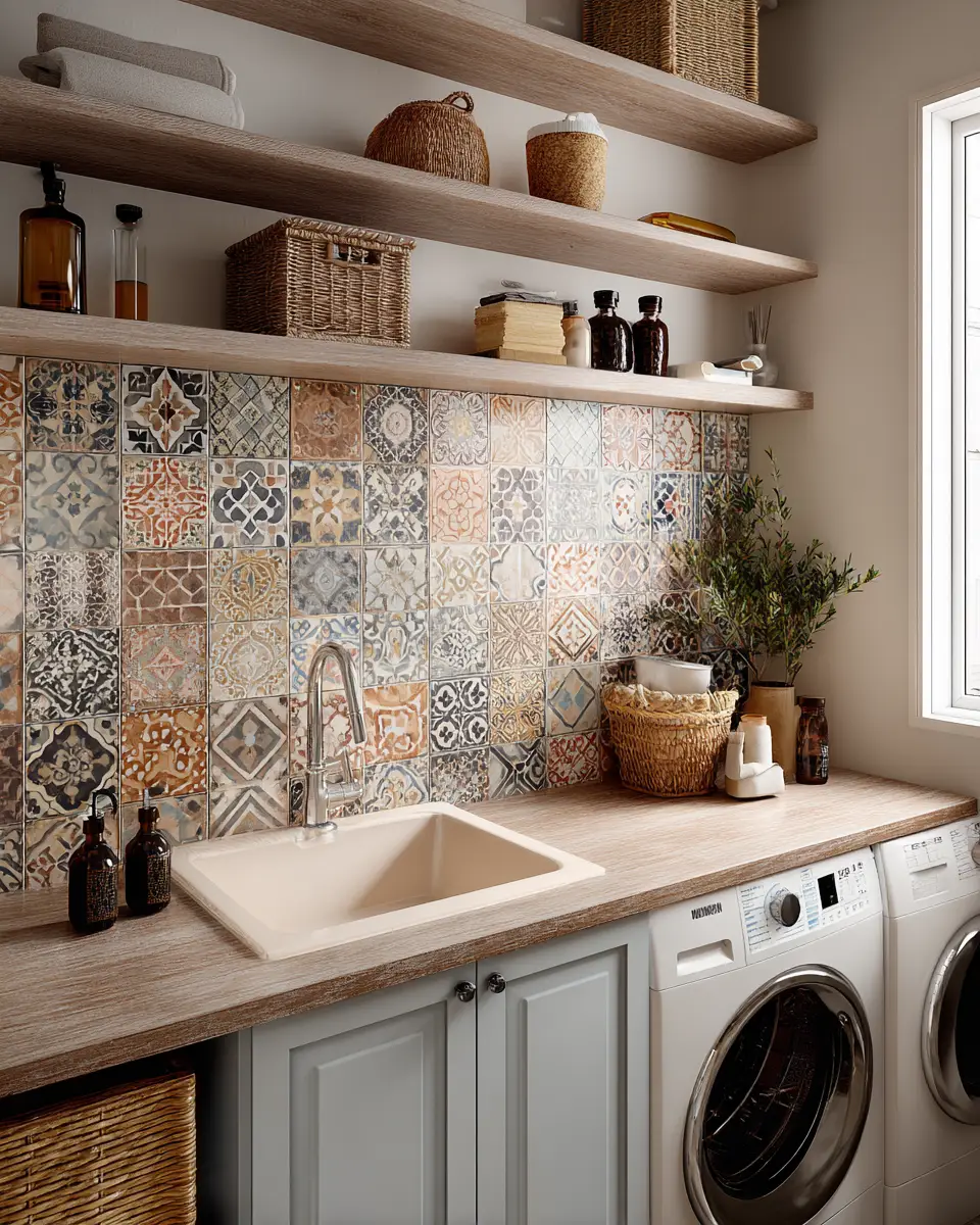 Airy Boho Laundry Room Decor Ideas