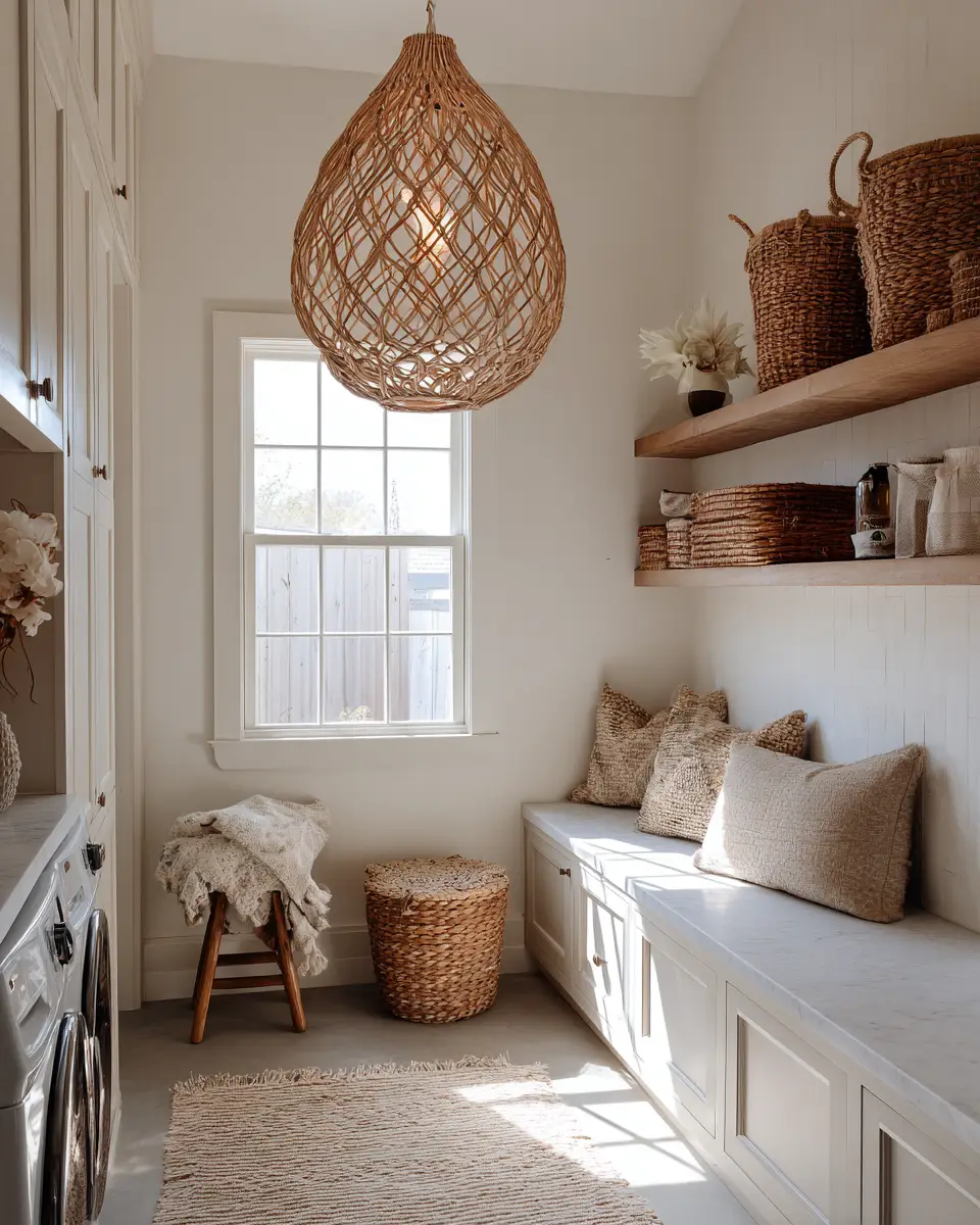 Airy Boho Laundry Room Decor Ideas
