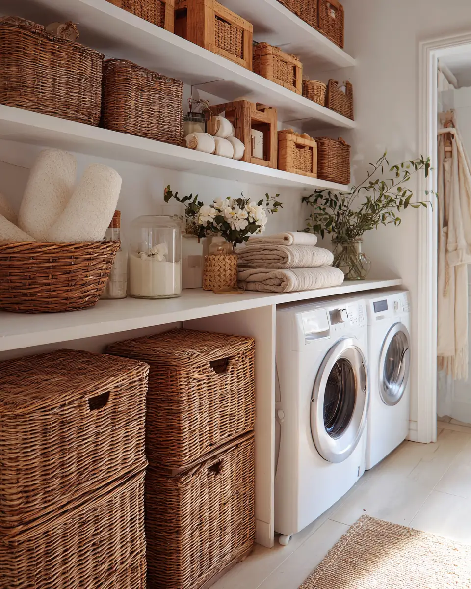 Airy Boho Laundry Room Decor Ideas