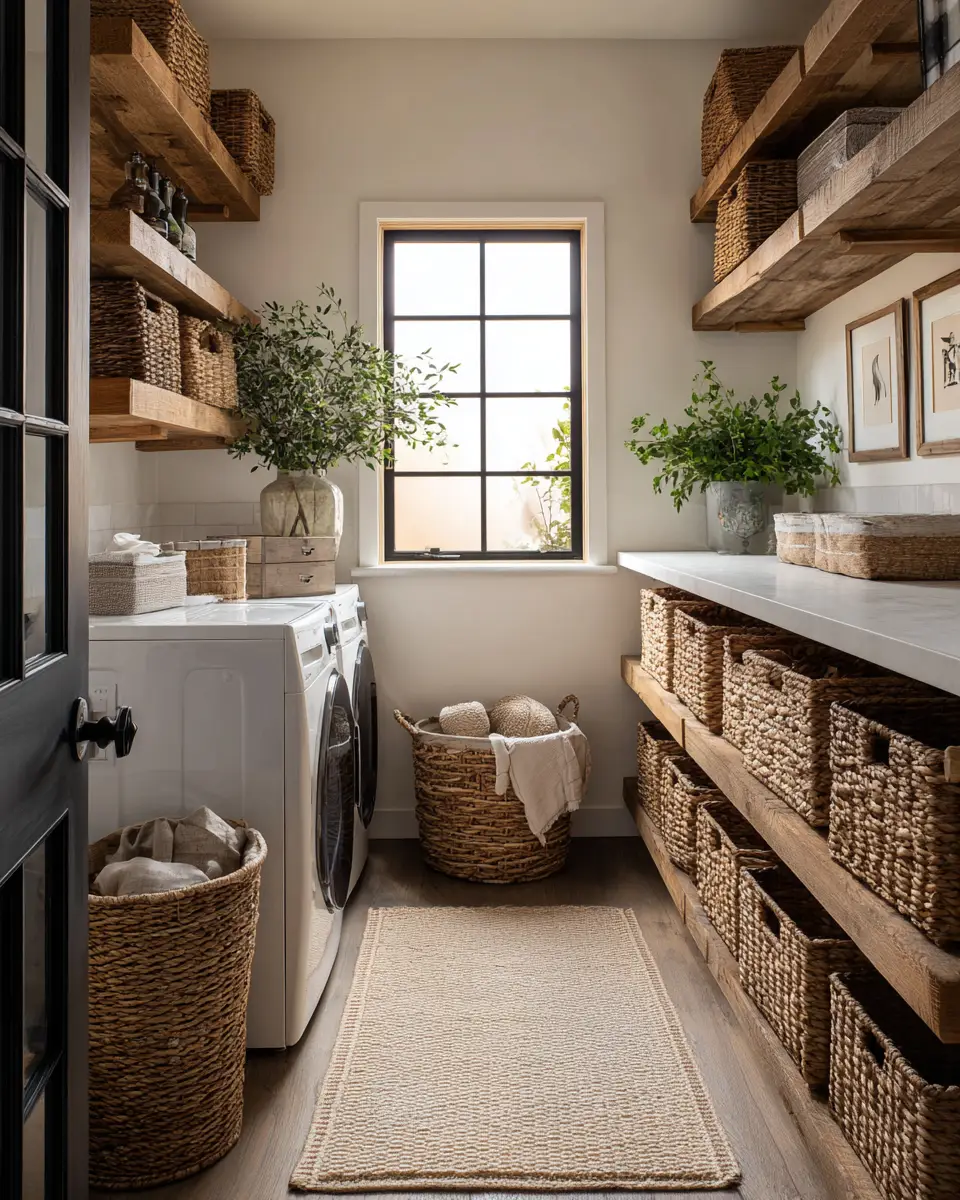 Airy Boho Laundry Room Decor Ideas