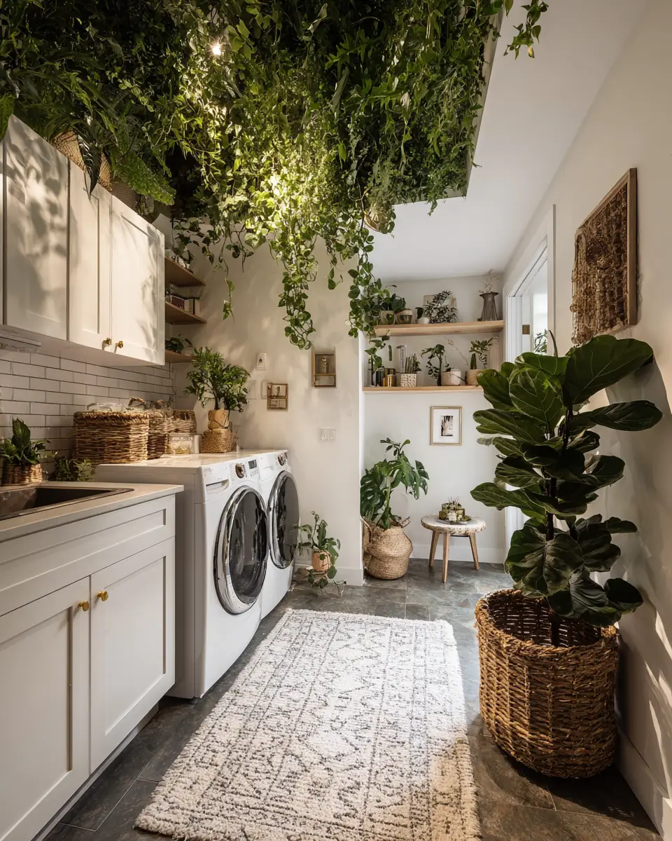 Airy Boho Laundry Room Decor Ideas