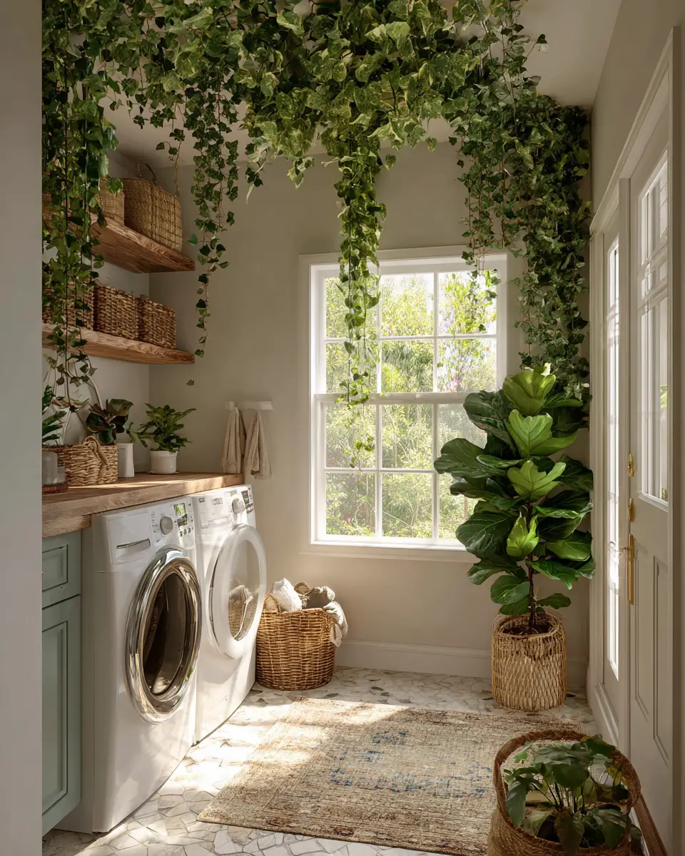 Airy Boho Laundry Room Decor Ideas