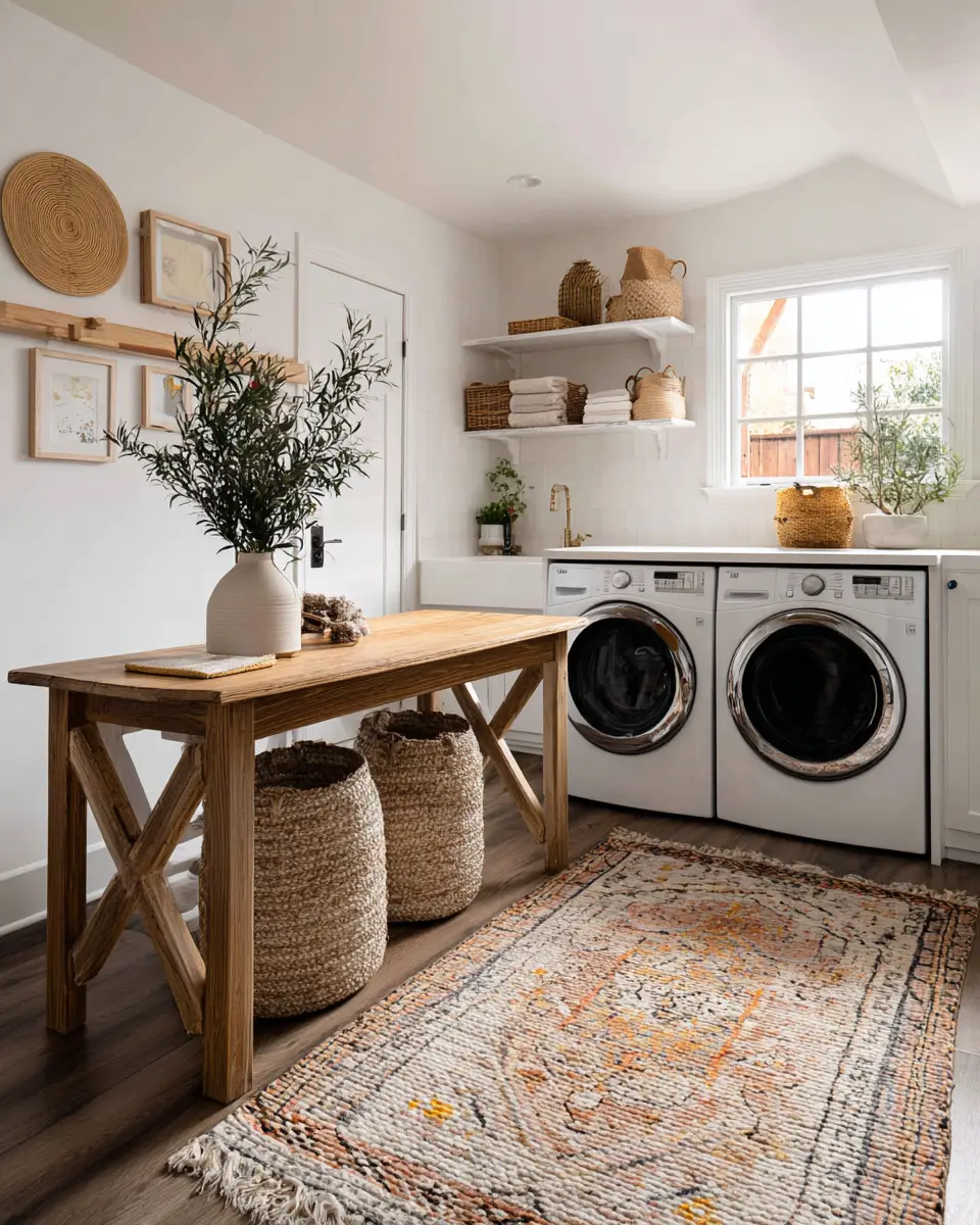 Airy Boho Laundry Room Decor Ideas