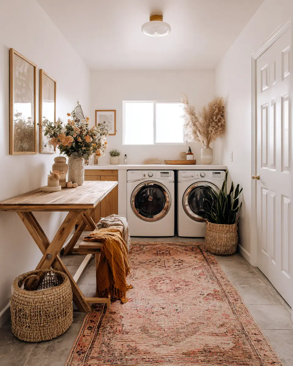 Airy Boho Laundry Room Decor Ideas