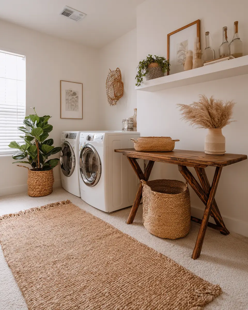 Airy Boho Laundry Room Decor Ideas