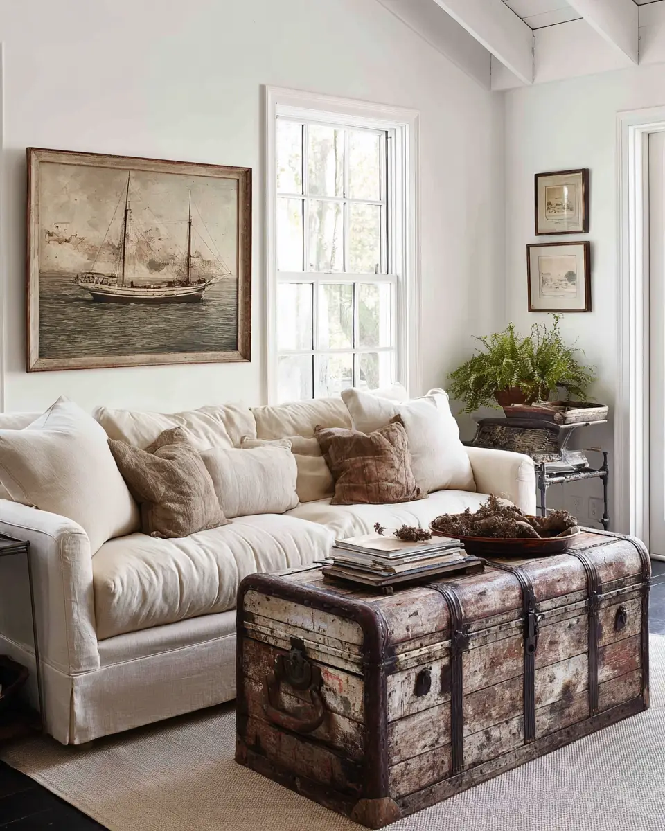 Airy Country Living Room Decor Ideas - Featured