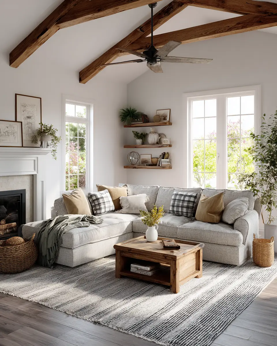 Airy Country Living Room Decor Ideas