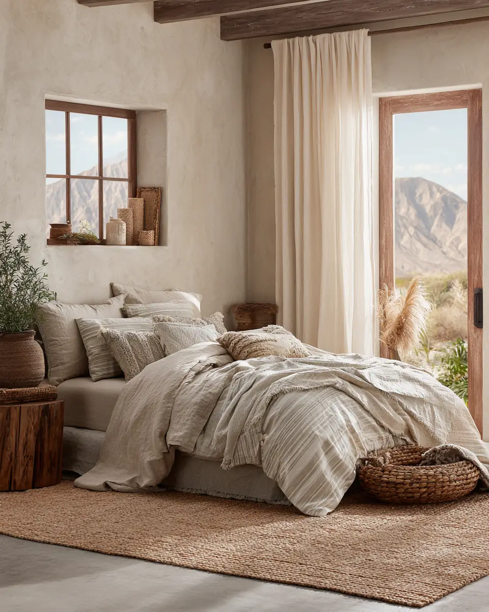 Airy Desert Bedroom Decor Ideas - Featured
