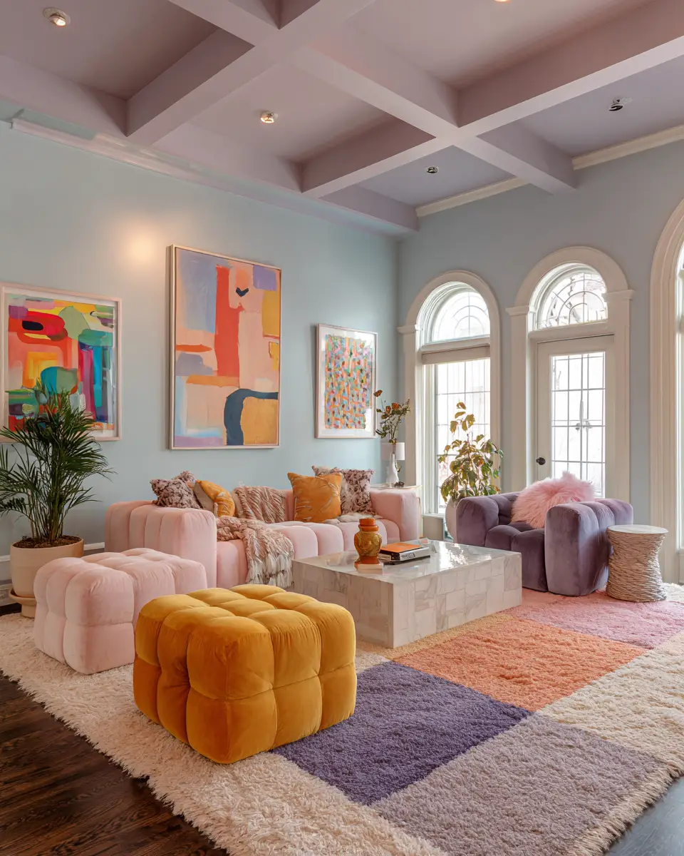 Airy Eclectic Living Room Decor Ideas - Featured