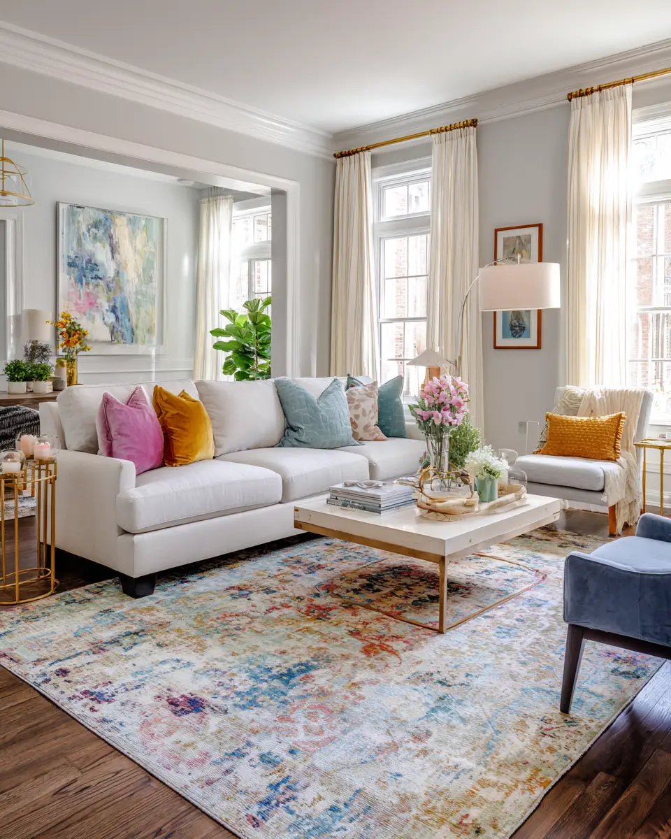 Airy Eclectic Living Room Decor Ideas