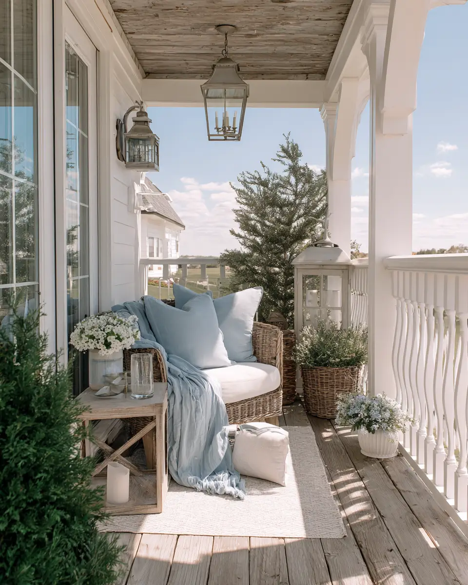 Airy Farmhouse Balcony Decor Ideas