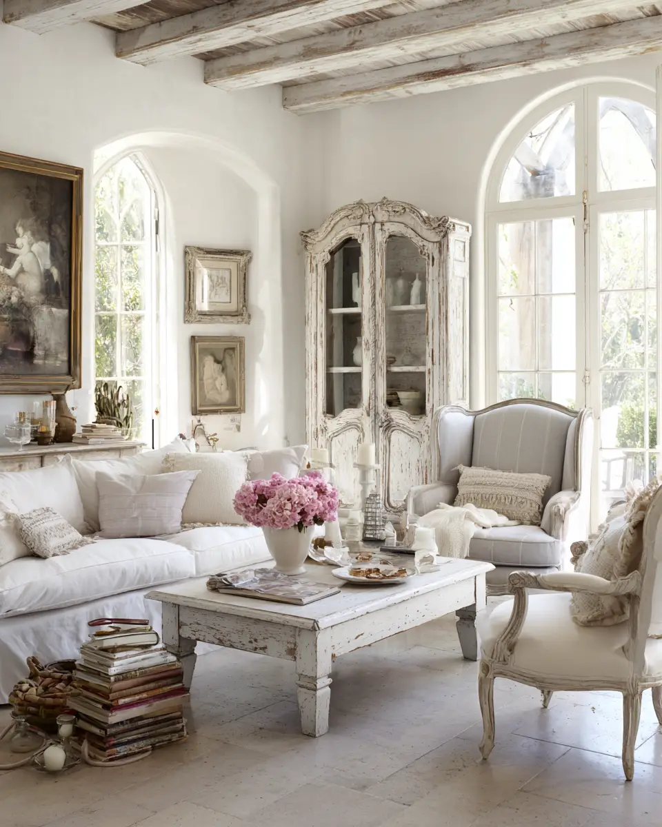 Airy French Country Living Room Decor Ideas