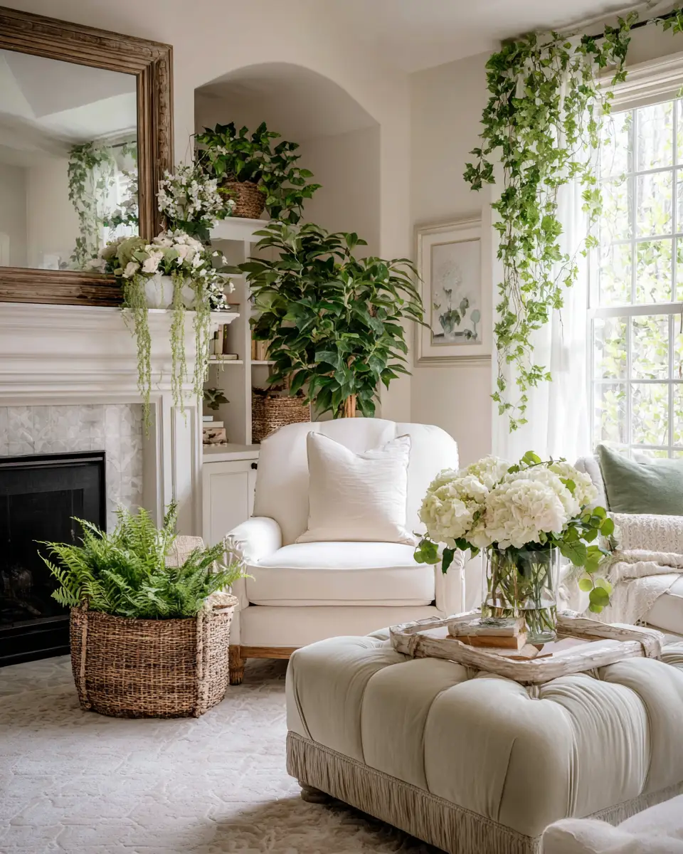 Airy French Country Living Room Decor Ideas