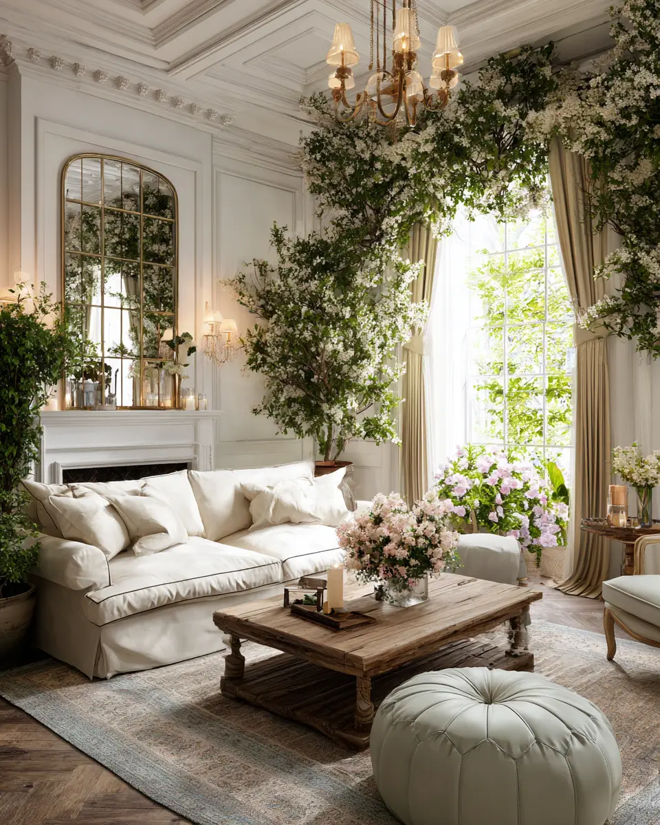 Airy French Country Living Room Decor Ideas