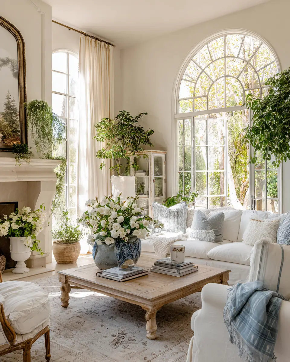 Airy French Country Living Room Decor Ideas