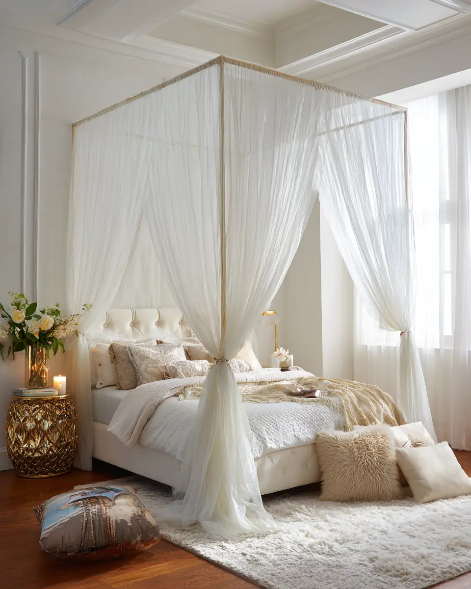 Airy Glam Bedroom Decor Ideas