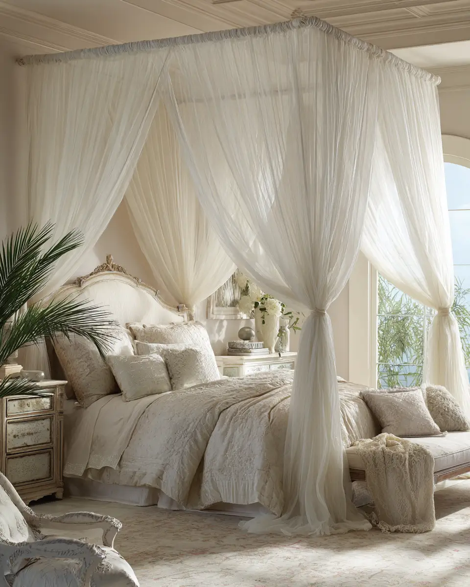 Airy Glam Bedroom Decor Ideas