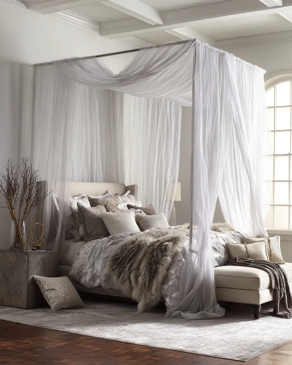 Airy Glam Bedroom Decor Ideas