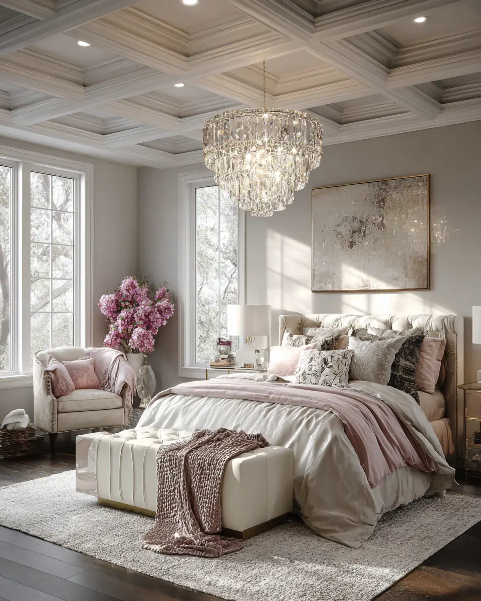 Airy Glam Bedroom Decor Ideas