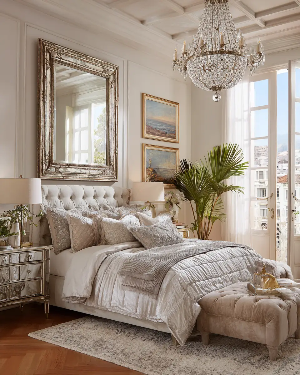 Airy Glam Bedroom Decor Ideas