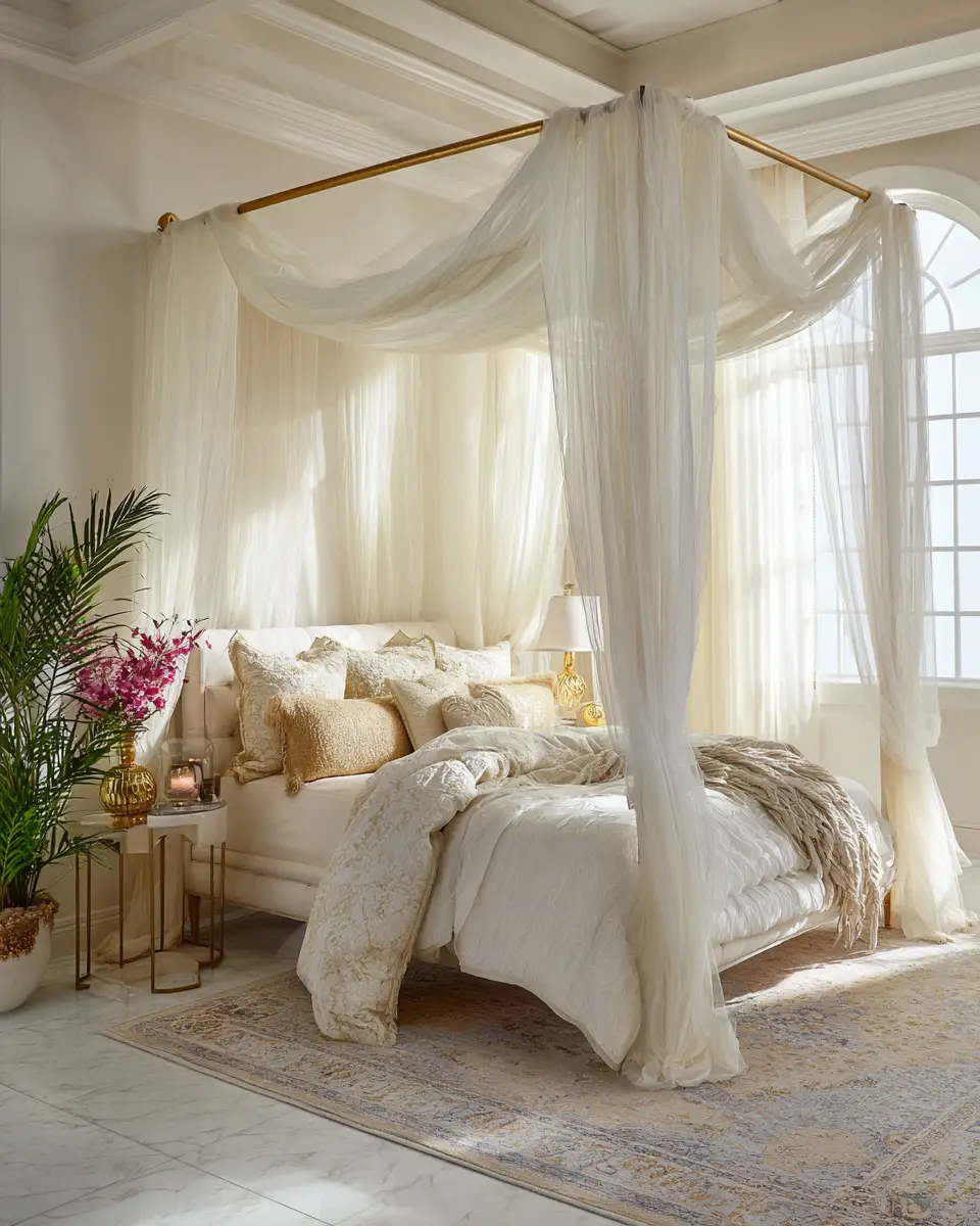 Airy Glam Bedroom Decor Ideas