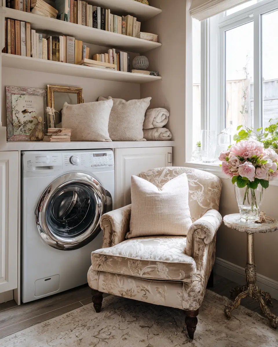 Airy Grandmillennial Laundry Room Decor Ideas