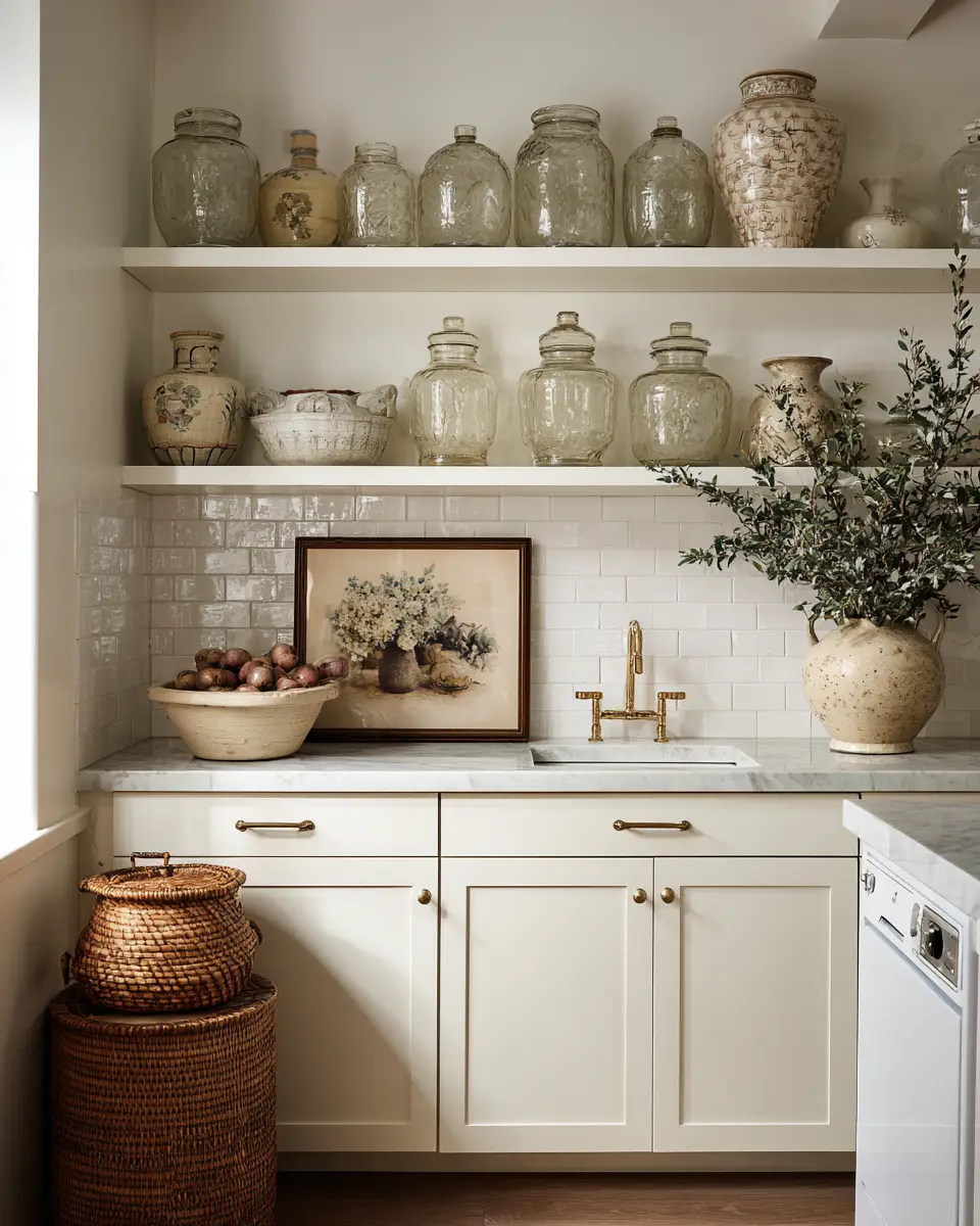 Airy Grandmillennial Laundry Room Decor Ideas