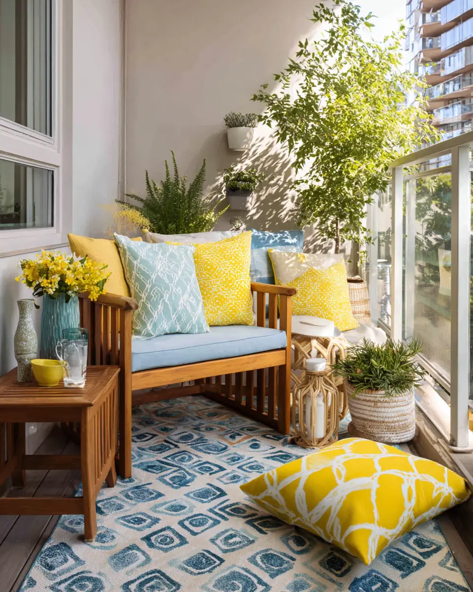 Airy Mid-Century Modern Balcony Decor Ideas - Featured