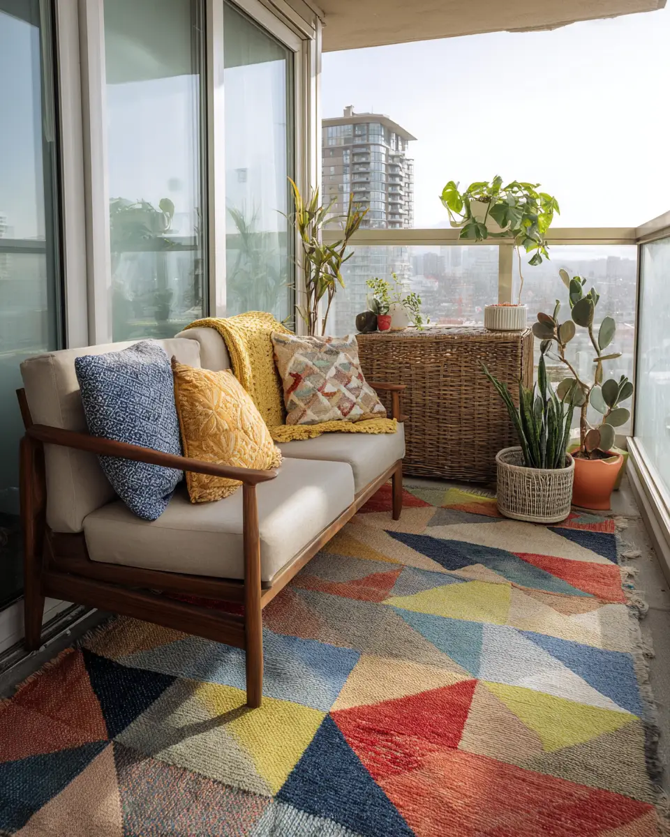 Airy Mid-Century Modern Balcony Decor Ideas