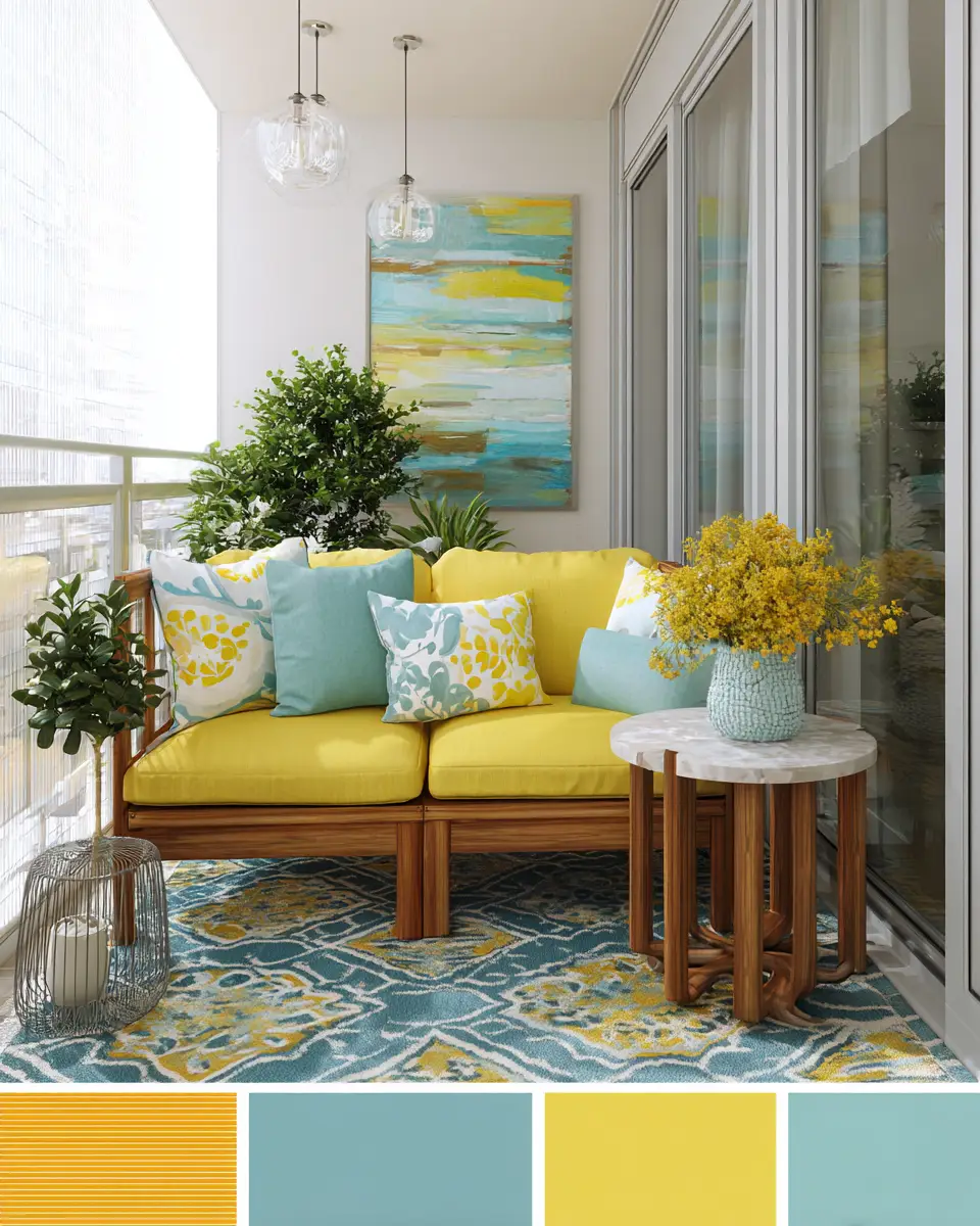 Airy Mid-Century Modern Balcony Decor Ideas