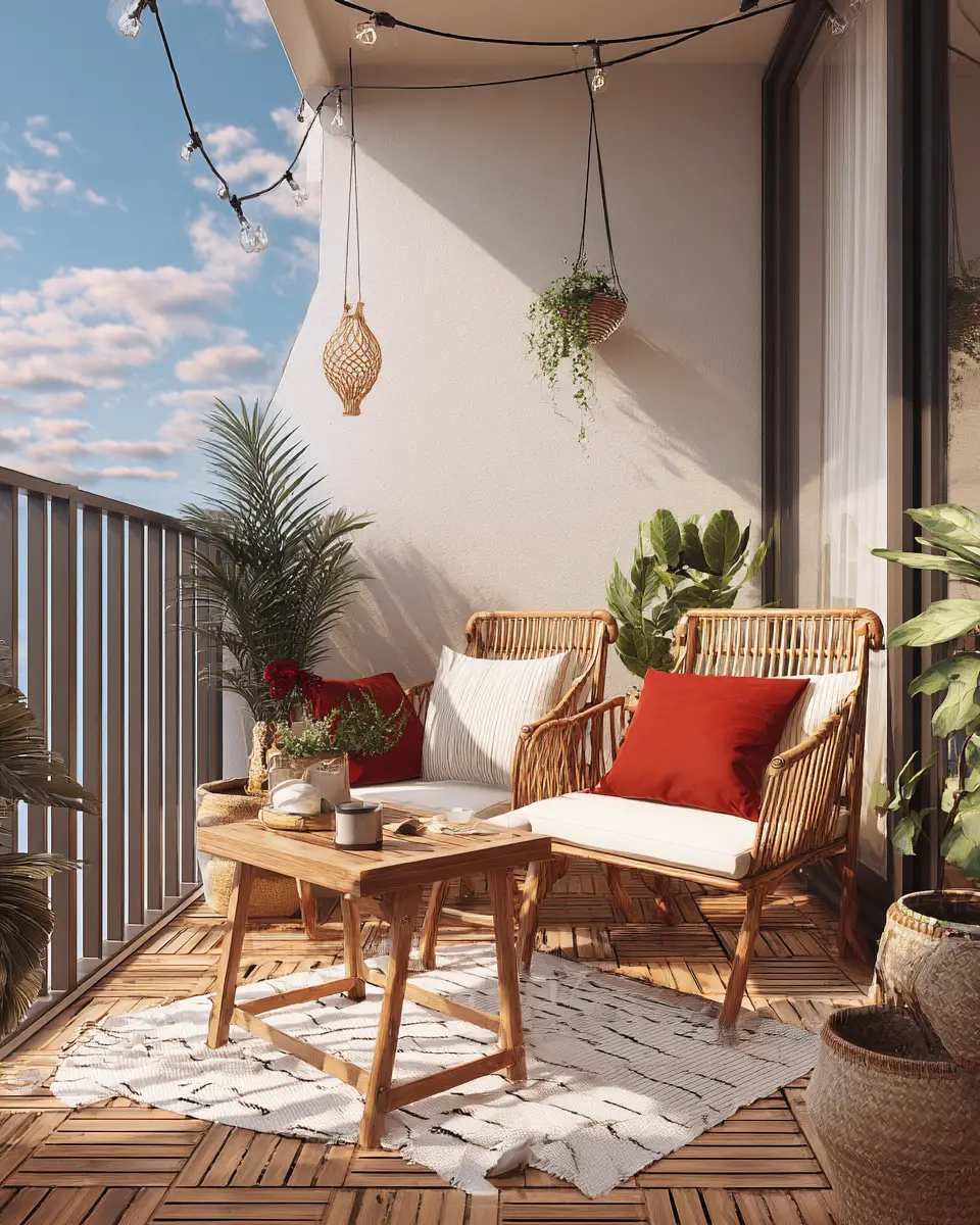 Airy Mid-Century Modern Balcony Decor Ideas