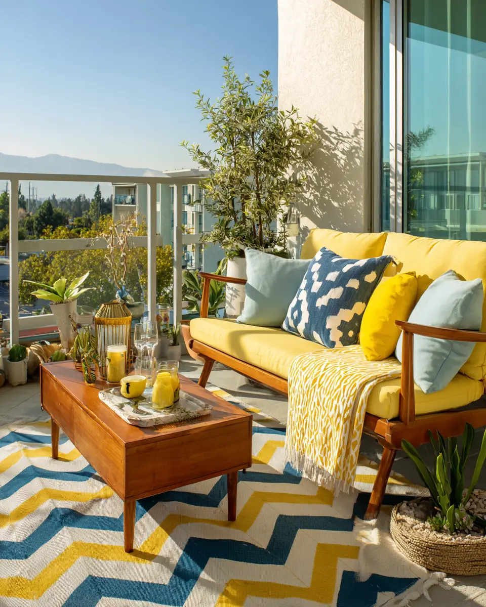 Airy Mid-Century Modern Balcony Decor Ideas