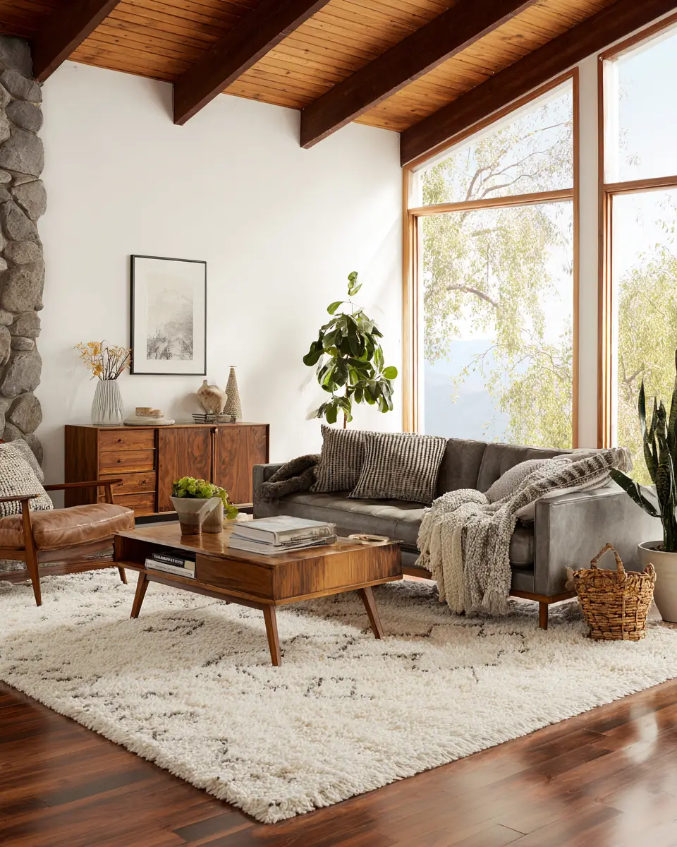 Airy Mid-Century Modern Living Room Decor Ideas