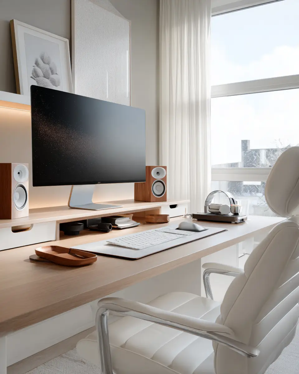 Airy Modern Home Office Decor Ideas