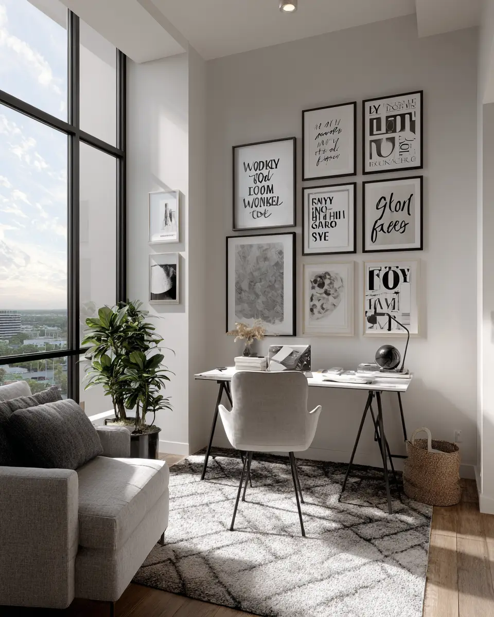 Airy Modern Home Office Decor Ideas