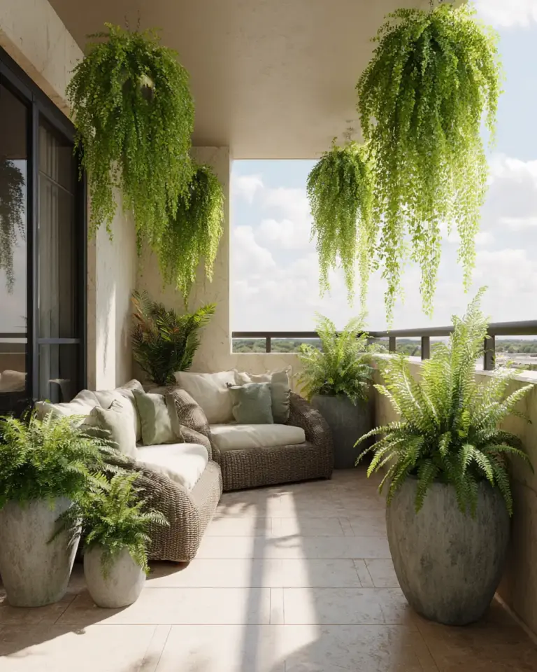 Airy Organic Modern Balcony Decor Ideas - Featured
