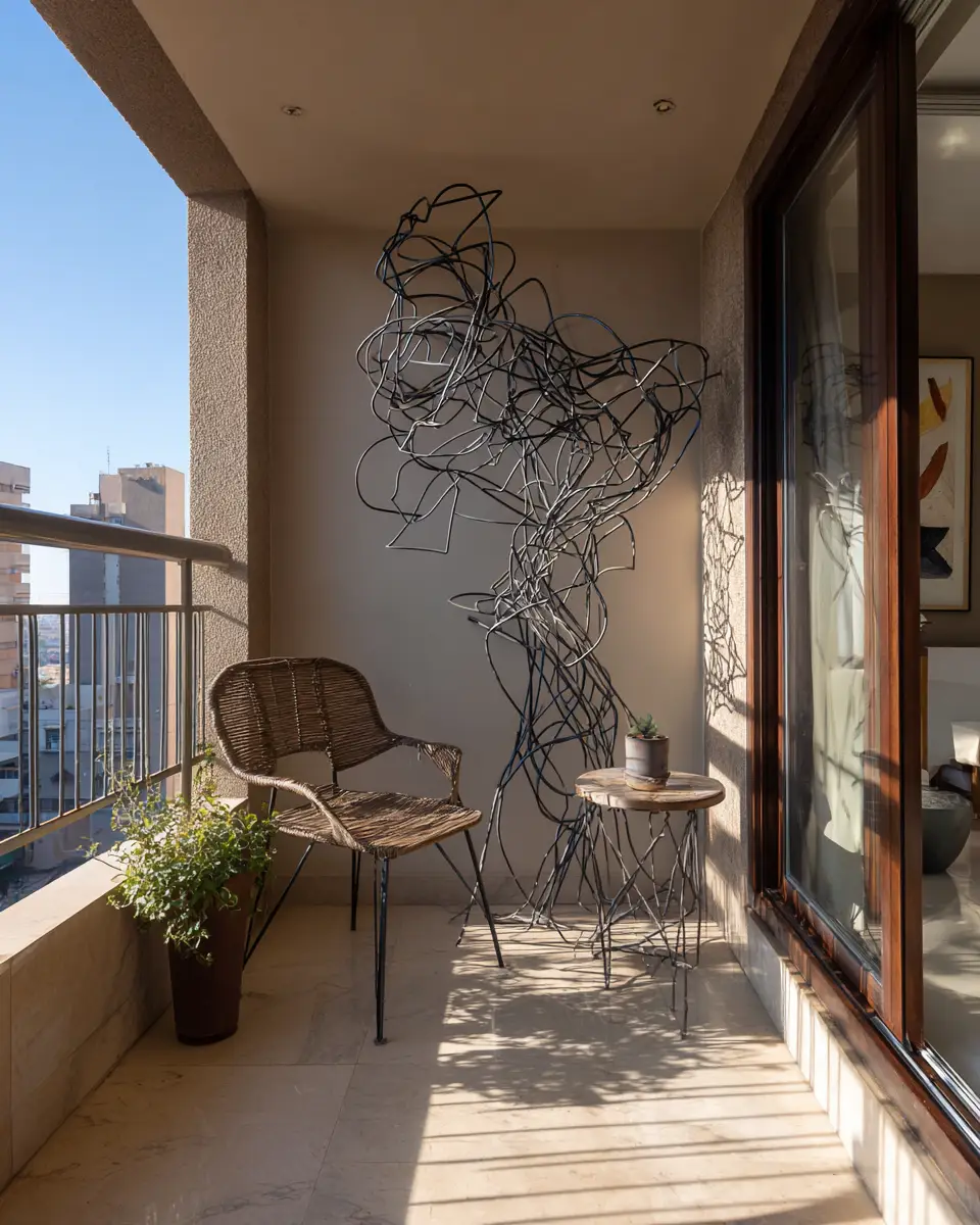 Airy Organic Modern Balcony Decor Ideas