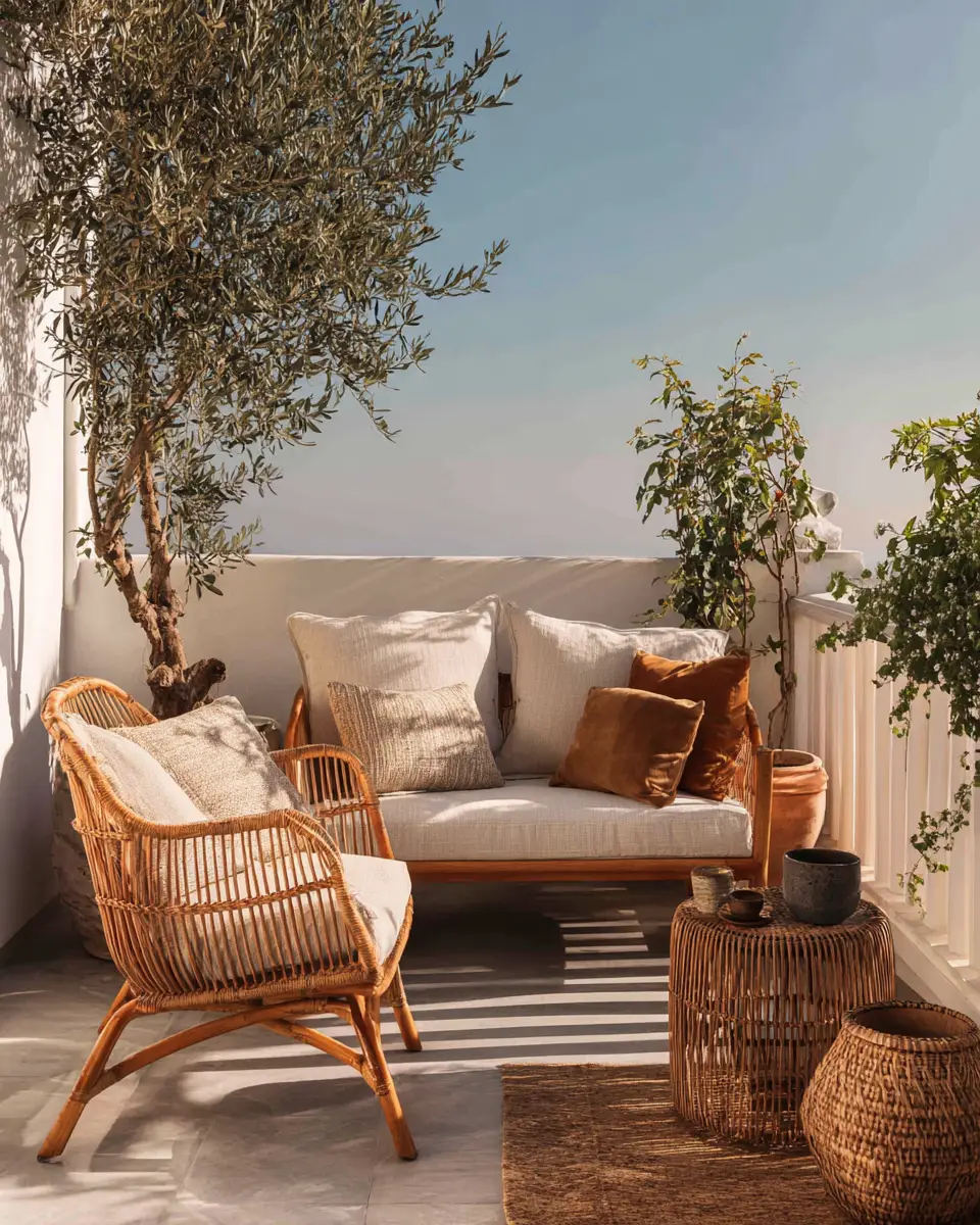 Airy Organic Modern Balcony Decor Ideas