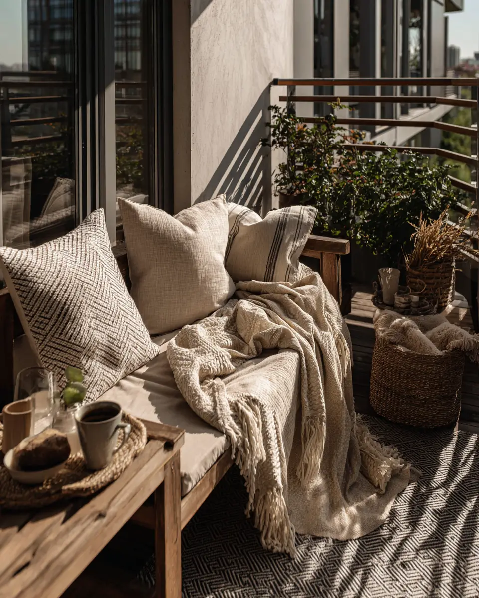 Airy Organic Modern Balcony Decor Ideas