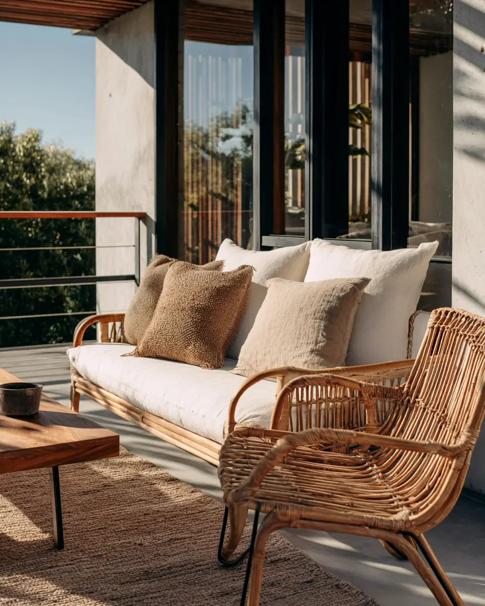 Airy Organic Modern Balcony Decor Ideas