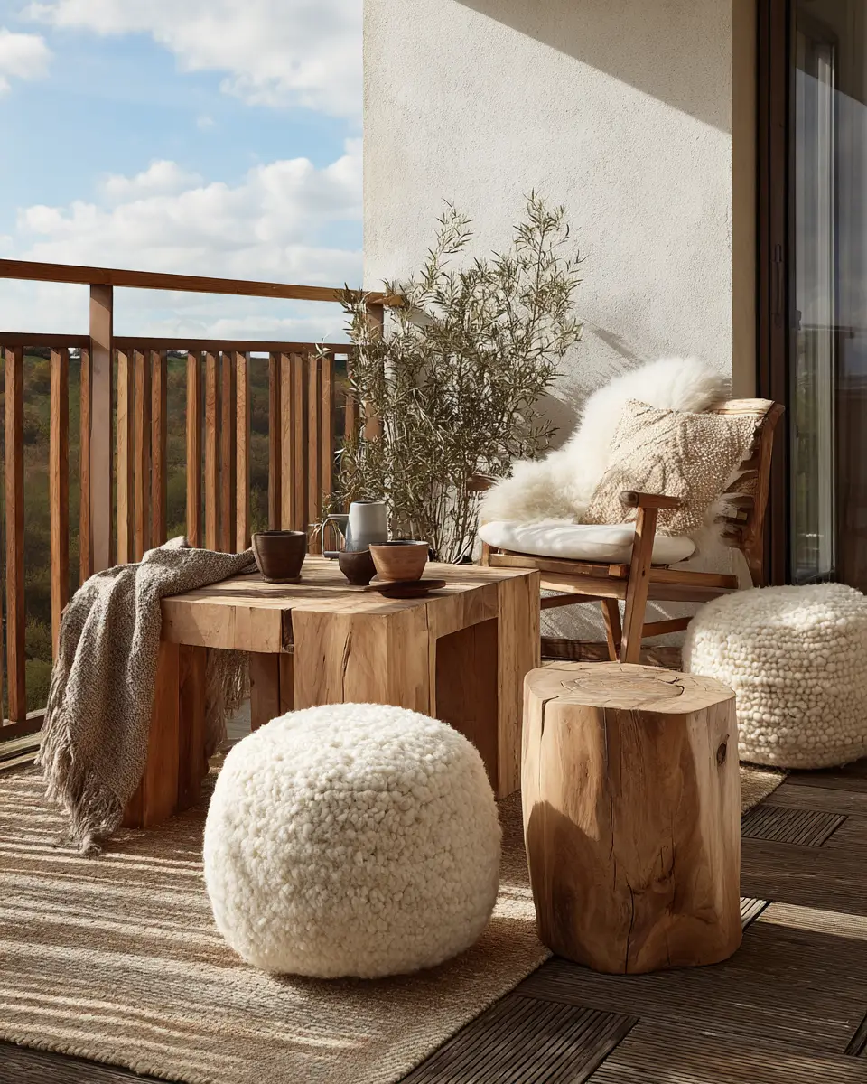 Airy Organic Modern Balcony Decor Ideas