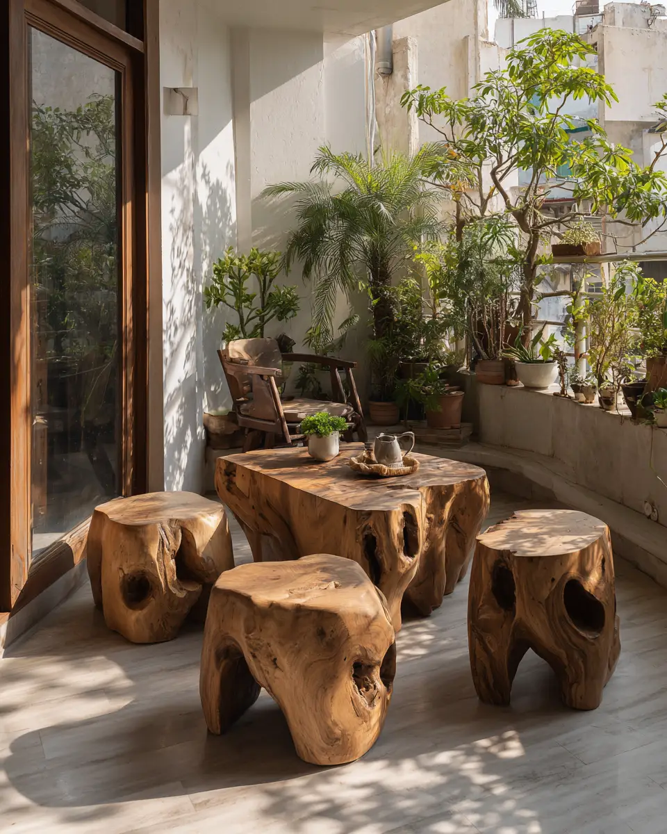 Airy Organic Modern Balcony Decor Ideas