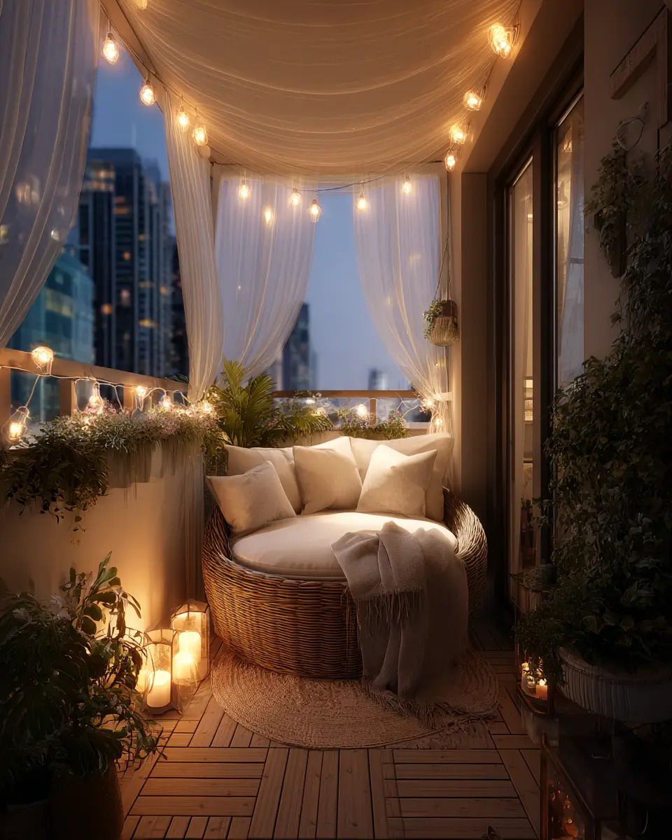 Airy Organic Modern Balcony Decor Ideas